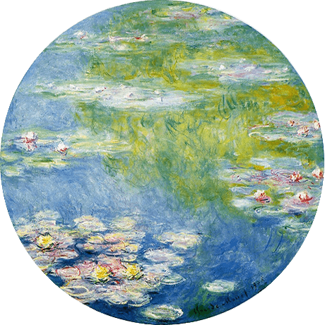 a painting of the water garden by Monet