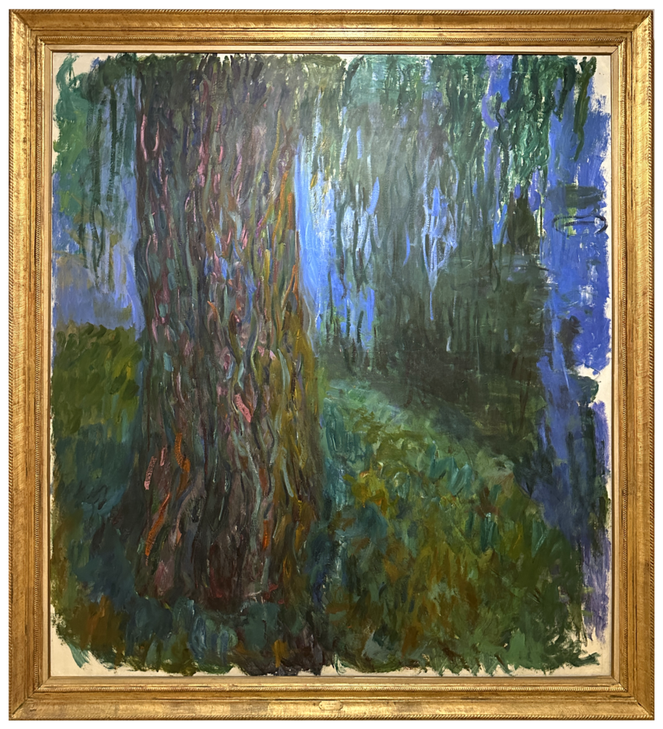 モネの絵画：しだれ柳